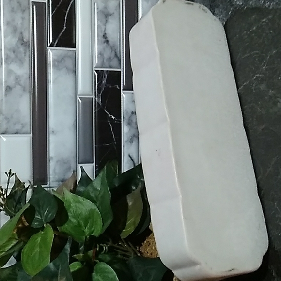 Vintage Long Shabby Chic Ceramic Rose Pattern Gold Gold Trimmed Storage Box - Picture 8 of 11